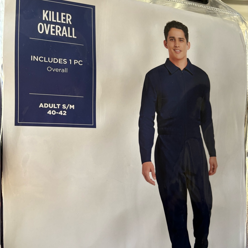 Killer Overall Jumpsuit Cover All Men’s Blue Adult Small/Medium (40-42)